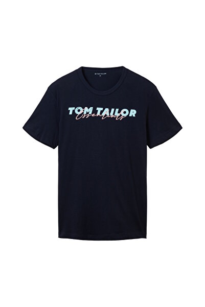 Tom Tailor T-Shirt Kurzarmshirt mit Front-Logo-Print