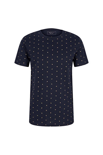 Tom Tailor T-Shirt Kurzarmshirt gepunktet mit Brusttasche