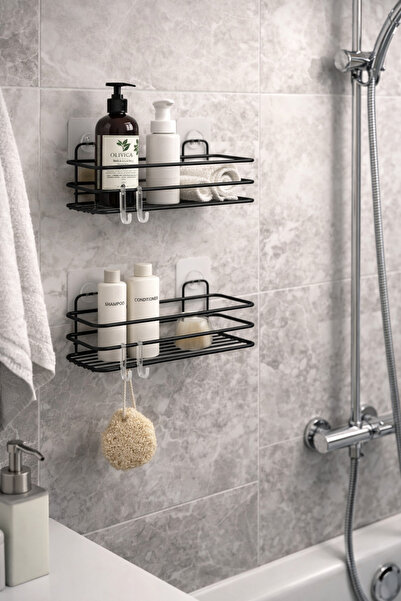 MultiStore 2 komada organizatora za kupatilo - lepljivi, držač za šampon, pod...