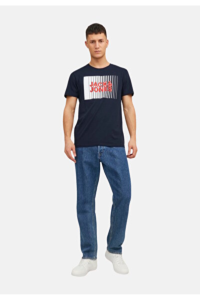 Jack & Jones Rundhalsausschnitt und Etikett Baskılı T-Shirt CORP Kurzarmshirt