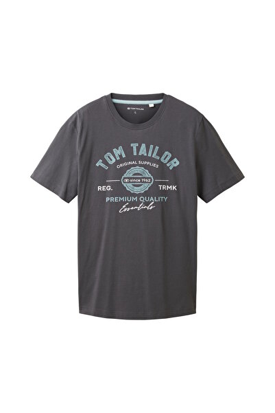 Tom Tailor T-Shirt Kurzarmshirt mit Rundhalsausschnitt und Logoprint