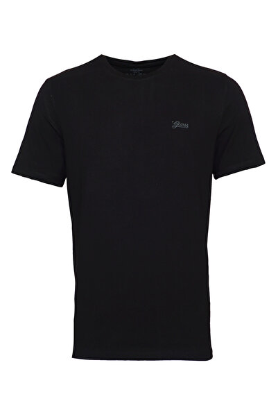 Guess Shirt Kurzarm T-Shirt BASIC PIMA mit Rundhalsausschnitt in Slim Fit