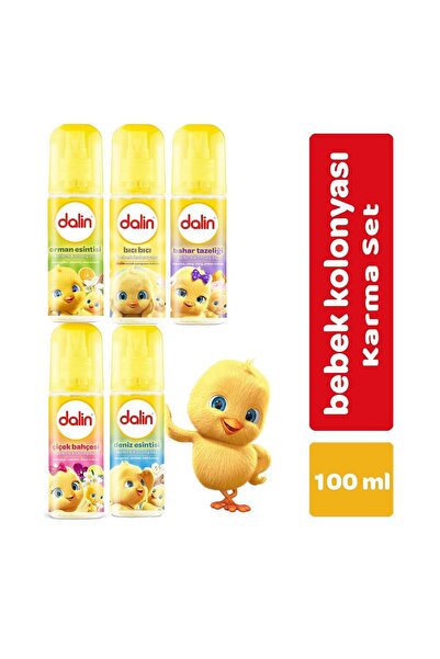 Dalin Bebek Kolonyası 100 ml (Bıcı Bıcı- Orman- Bahar- Çicek- Deniz) Karma 5 Li Set