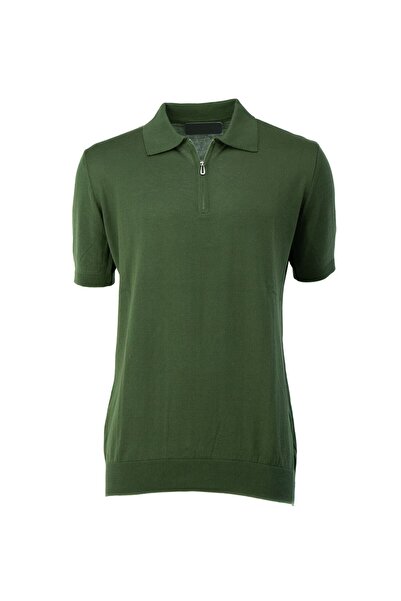 Oppland Ανδρικό μπλουζάκι με μονόχρωμο γιακά πόλο χωρίς τσέπη, κοντό μανίκι, ...