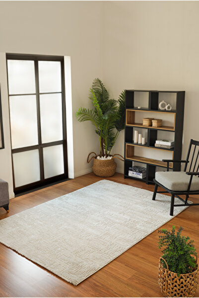 Kaşmir Halı 7/24 Buena Bella White Salon Mutfak Halısı Yolluk