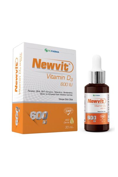 Newvit Vitamin D3 600 Iu 30ml Drops