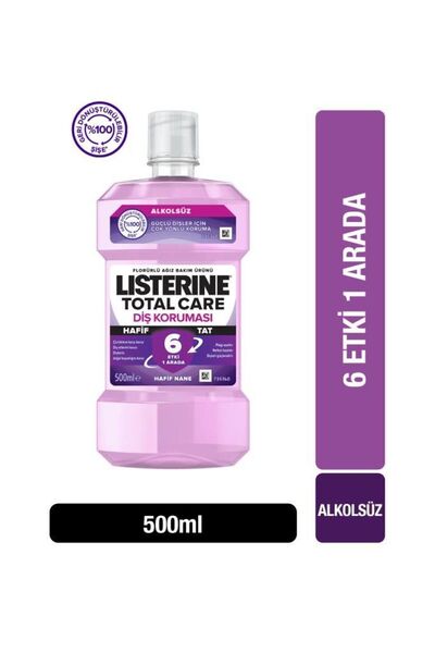 Listerine Total Care Hafif Tat Alkolsüz Ağiz Bakim Suyu 500ml