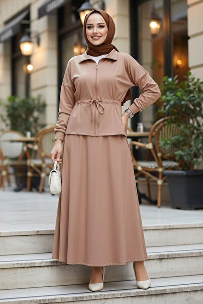 N.S NEVA STYLE طقم بسكويت تيسير مع حجاب مكون من قطعتين 13251BS
