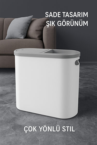 ADEFCO 10 Litre Bas-Aç Kapaklı Çok Amaçlı Çöp Kovası