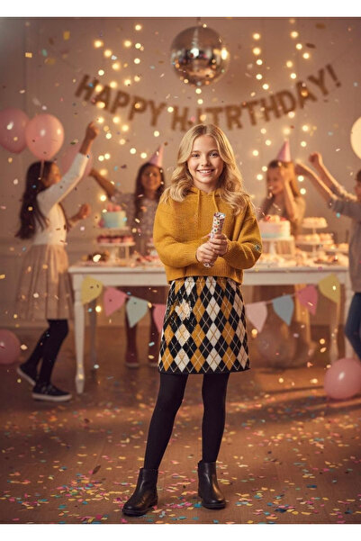 Hilal Akıncı Kids Комплект от 2 части за момичешки пуловер с ръкав прилеп и р...