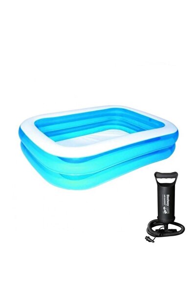 BESTWAY 12819 - Büyük Boy Dikdörtgen Şişme Aile Havuzu (211x132x46cm)