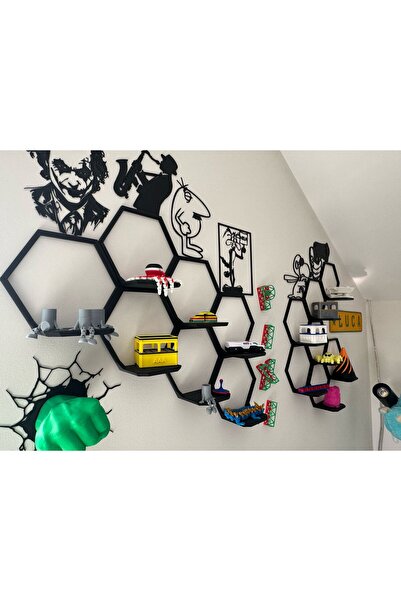 OEM Pluta Perete, PLA, Negru, 17x8x15 cm