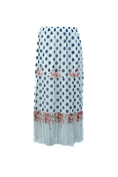 Oppland Fustă de primăvară pentru femei, cu model cu buline, căptușită în lyc...