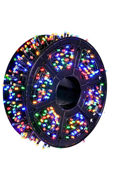 FOTOFUN Rolă de instalare de Crăciun tip multicolor, 100m, 1000 LED-uri, fir ...
