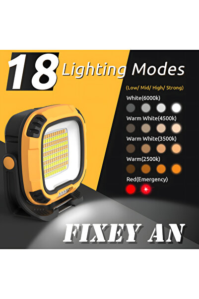 idragon W892 Çok Fonksiyonlu Şarj Edilebilir Lamba LED Çalışma Lambası ( Pil ...