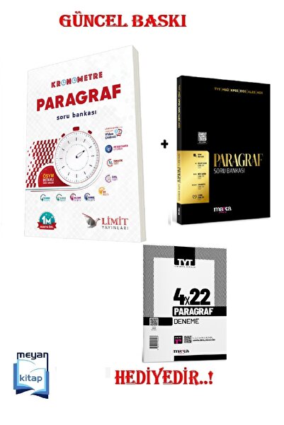 Limit Yayınları KRONOMETRE PARAGRAF SORU BANKASI+MARKA PARAGRAF SORU BANKASI (DENEME HEDİYE)