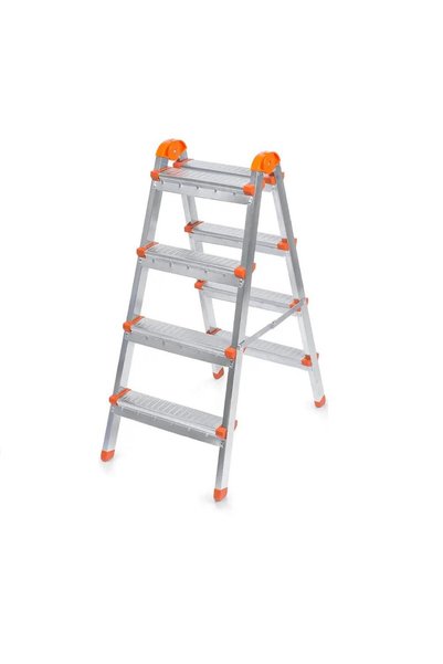 DOĞRULAR Perilla 4+4 Çift Çıkışlı Katlanır Metal Merdiven MCG12504