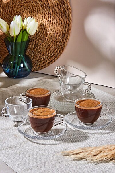 Perotti Boncukbağı 6 Kişilik 12 Parça 90ml Cam Kahve Fincanı 12602