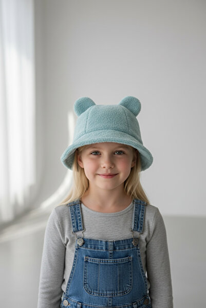 Kitti قبعة قطيفة للأطفال مع آذان فيدورا 4-7 سنوات