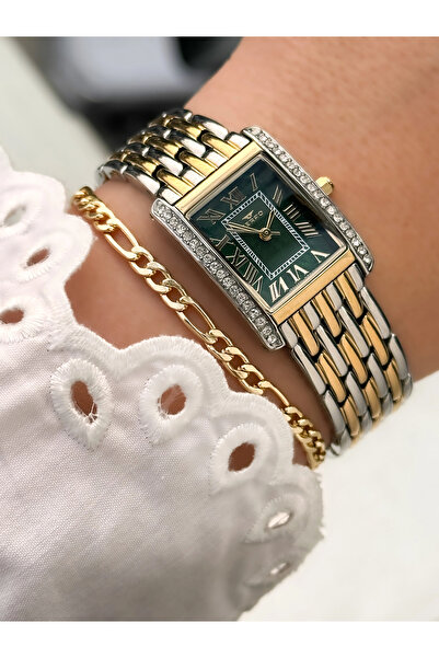 FERRO Gümüş ve Sarı Çelik kordon Kadın Kol Saati FL21483A-D6 3ATM Su Geçirmez 2 Yıl Garantili