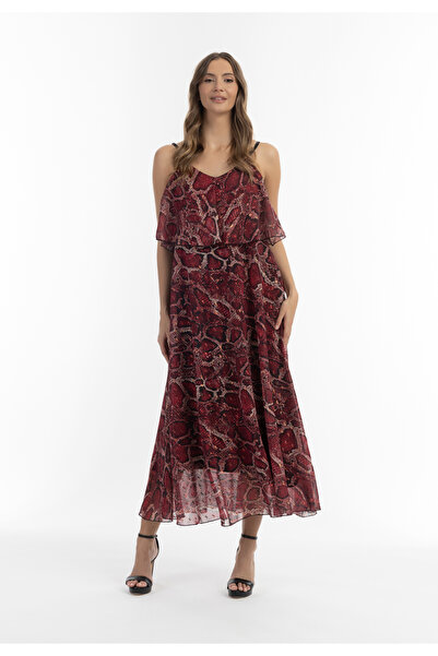 Faina Maxikleid mit Schlangenprint