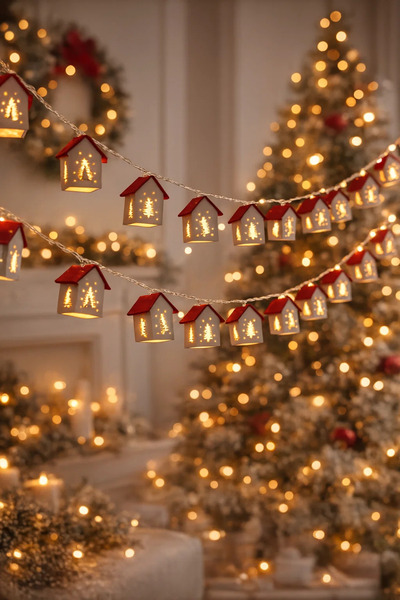 Genel Markalar Lysearain Yılbaşı 2M 10 Adet LED Işık Noel Ağaçlı Kırmızı Beya...