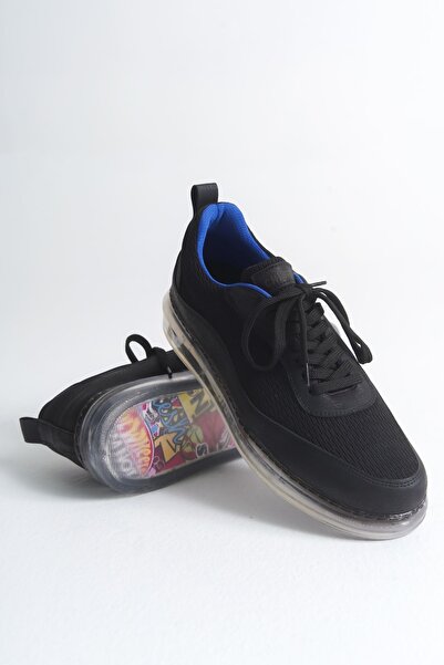 Zerenyus Celvin İpekyol Knitwear Ορθοπεδικά Ανδρικά Αθλητικά Παπούτσια Μαύρο Σαξ