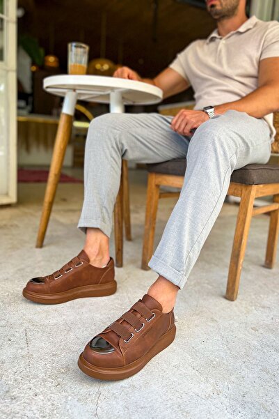 Zerenyus Ανδρικά αθλητικά παπούτσια Mirorex Premium Comfort Elastic Tan