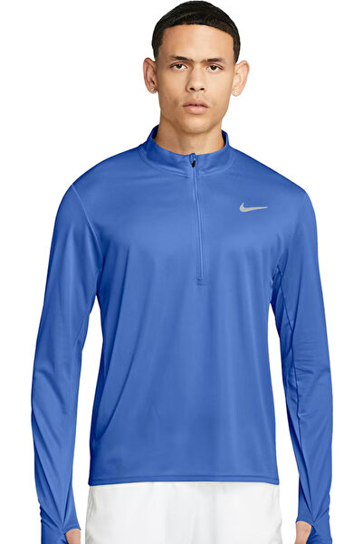 Nike Dri-Fit Pacer Çeyrek Fermuarlı Erkek Mavi Antrenman Üstü