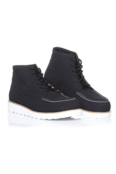 Zerenyus Ανδρικές χειμερινές μπότες με κορδόνια Ofer Μαύρο Λευκό