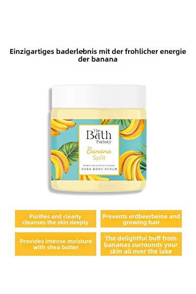 THE BATH FACTORY Moisturizing and Purifying Body Scrub with Shea Butter, Banana Flavor 300 g