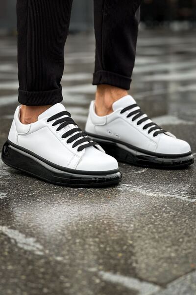 Zerenyus Pantofi pentru bărbați Solarex Premium Special Sole, alb, negru