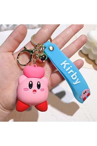 BANDAI Kirby Lovehat Kirby Cartoon Keychains For Bag Car Key Chains Gift Deco...