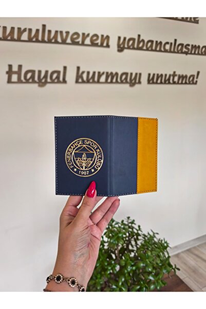 EFE DERİ Fb Takım Yaldızlı Dikişli Araç Ruhsat Kılıfı Kabı Oto Ruhsatlık Araba Ruhsat Koruyucu