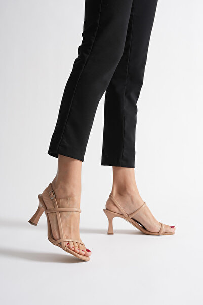 Zerenyus Γυναικεία nude βραδινά πέδιλα με τακούνι Moye Lux