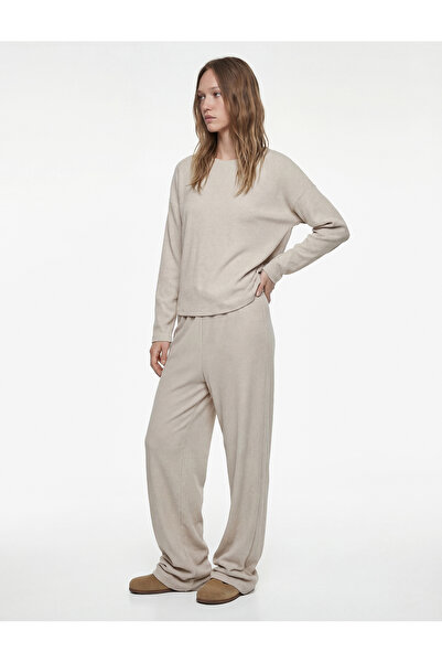 Koton Long Sleeve Crew Neck Comfortable Fit Pajama Top