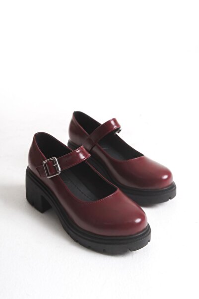 Zerenyus ZRİN-708 Premium Βουργουνδί Πτυχωτό Ορθοπεδικό Loafer με Ψηλή Σόλα α...