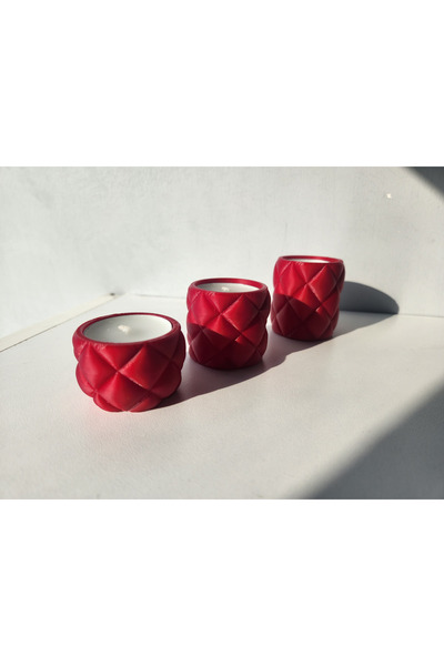 Baalaa Dekoratif Eviniz için Modern ve Şık Tasarım Hediyelik Kapitone Tealigh...