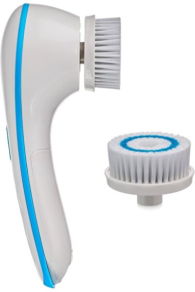 SPIN SPA فرشاة لتنظيف وتدليك الوجه والجسم، مقاوم للماء من سبين سبا أبيض/أزرق