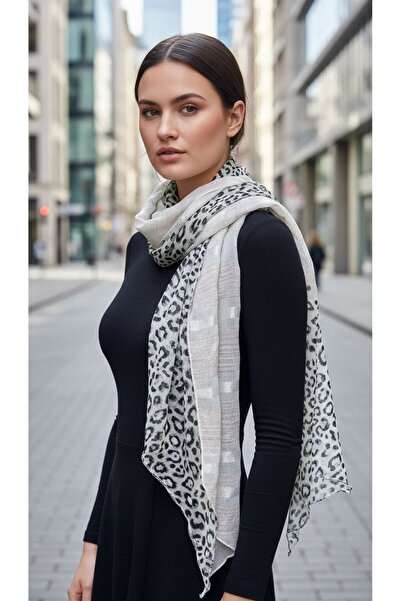 Gönülden Tasarım 150X45 Cm imprimeu leopard Eșarfă pentru femei