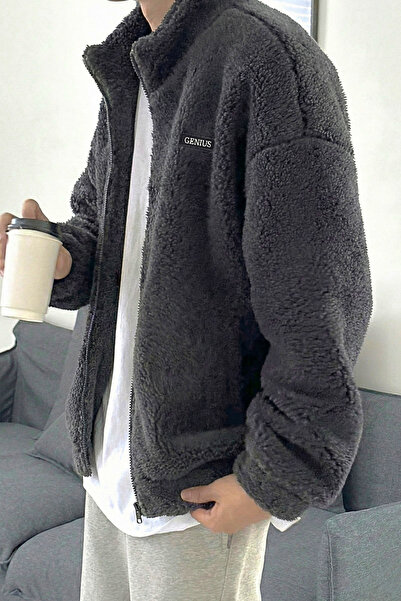 GENIUS STORE Oversize Peluş Sweatshirt Erkek Polar Sweatshirt Erkek Sweatshirt Kadın Sweatshirt Oversıze-pelus