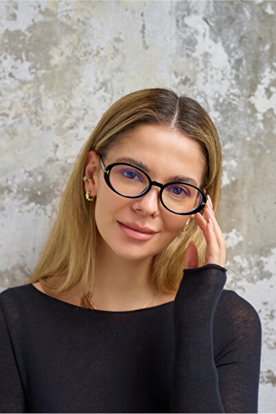 BluePepper نظارات Toms v3 سوداء بيضاوية الشكل مع فلتر للضوء الأزرق يمكنها تغي...