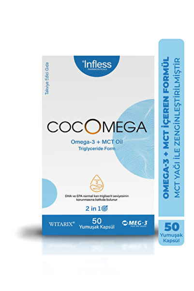 infless Cocomega, Omega3 ve MCT Oil İçeren Yumuşak Kapsül