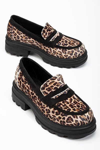 Zerenyus ZRİN-759 Premium Leopard Ορθοπεδικό Loafer με ψηλή σόλα
