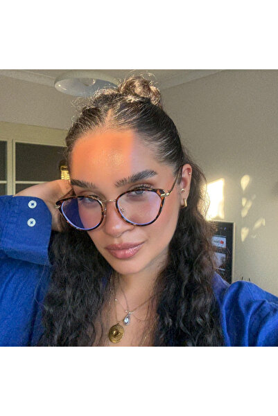 BluePepper Metaket Blue Light Filter Screen Glasses Cateye Model Metal Detail...