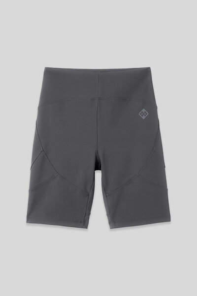 TOMMY LIFE Koyu Gri Esnek Standart Fit Performans Kadın Biker Tayt - 91013