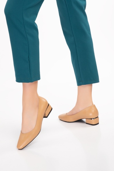 Gondol Hakiki Deri Kısa Topuklu Ayakkabı Vdt.07