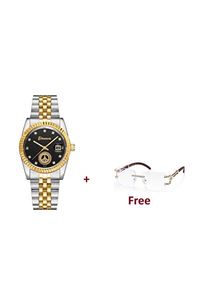 Elanova Women's analog quartz wristwatch (Buy one watch and get a free pair o...