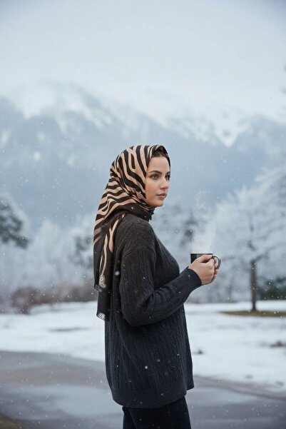 Onur Eșarfă țesătă cu model de iarnă - țesătură ușoară și groasă, utilizare confortabilă, magazin de modă