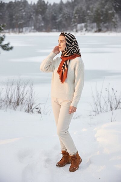 Onur Winter Pattern Woven Scarf - Lightweight and Thick Fabric, Comfortable U...